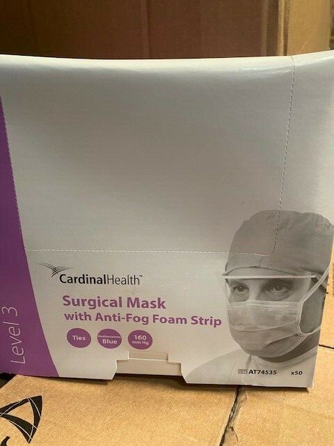 ASTM Level 3 Fog Free Surgical Mask Tie back Medical Graded – Blue – 50 / Box
