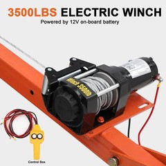 1100 Lbs Electric Truck Crane Pickup Truck Crane with Electric Winch 3500 Lb
