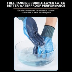 Waterproof Work Gloves Latex Coated Safety Grip For Builders Garden Unisex