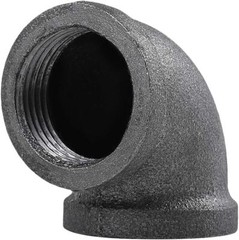 20 Pack 1/2 Inch 90 Degree Black Elbow Threaded Pipe Fittings, Cast Pipe Fitting