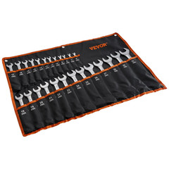 VEVOR 25-Pc Metric Combination Wrench Set, 6-32mm Open & Box End, Pouch