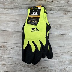 6 Pair Wells Lamont Work & Home Latex Coated Gloves Snug Knit Wrist Size: Large