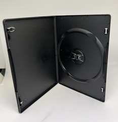 10 PCS NEW SLIM 7MM SINGLE DVD CASE, BLACK, WITH SLEEVE, S7M-AMR, MADE IN US
