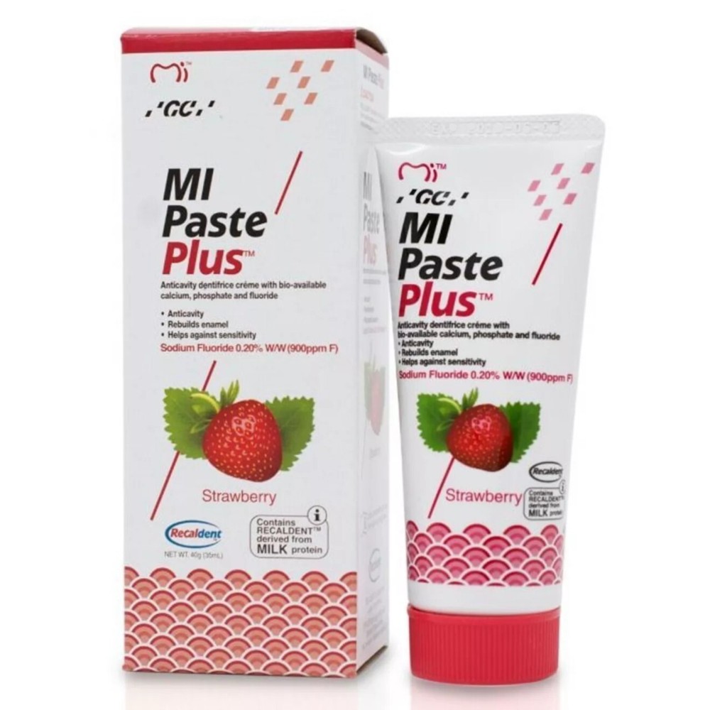 GC MI Paste Plus Topical Tooth Creme 0.20% Sodium Fluoride 40g – STRAWBERRY