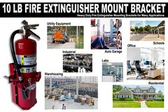 10 LB Dry Fire 5 LB Co2 Extinguisher Vehicle Bracket Universal 809 5.25″