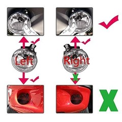 Front Bumper Fog Lights Durango 2001-2003 Dakota 2001-2004 Clear Lens LH RH