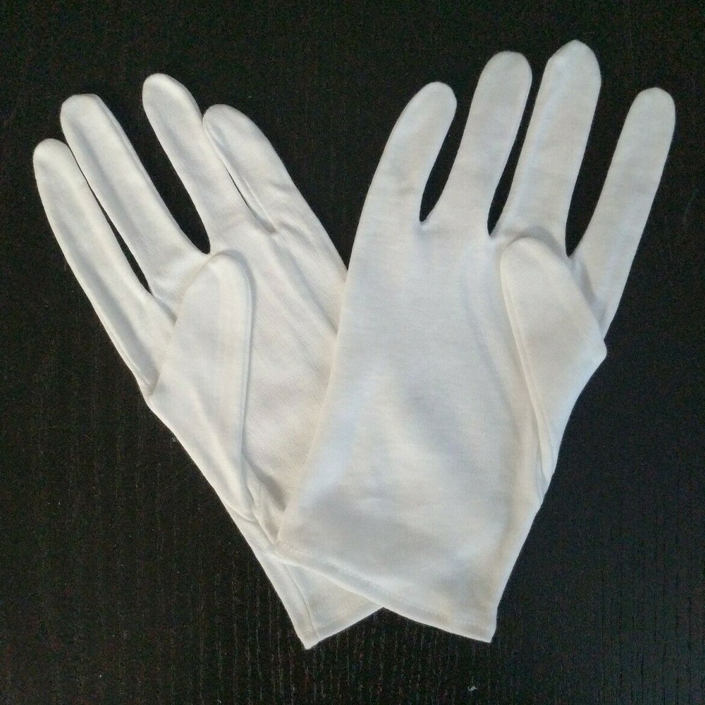 2-12 Pairs White Cotton Gloves For Jewelry Inspection Manicure Work Coins Mint