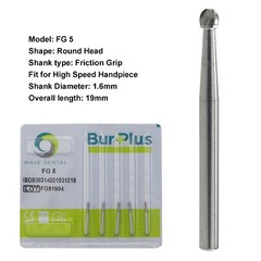 Wave Dental Carbide Burs FG 330 557 4 6 8 for High Speed Handpiece Friction Grip