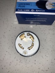 30A 480V AC NEMA L16-30P 4-Prong Locking Plug by RPP