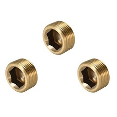 NPT Plug 3/8″ Brass Pipe Fitting Counter Sunk Internal Hex