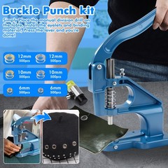 Heavy Duty Hand Press Grommet Machine Kit Eyelet Punch Tool for Banner Curtain