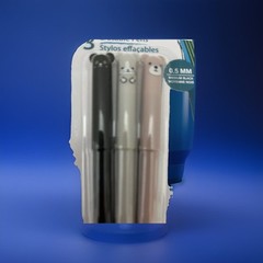 Jot Writing 3 Erasable Medium Black Animal Themed Pens