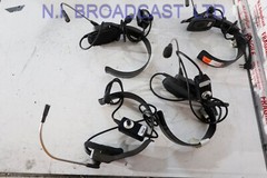 4x Satcom headsets  sold as shown, (no warranty)