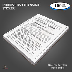 1-Part Peel-N-Seal Buyers Guides – As Is / Warranty (100 per pack)