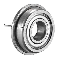 Uxcell F695ZZ Flanged Ball Bearing 5X13X4Mm Double Metal Shielded (Gcr15) Chrom