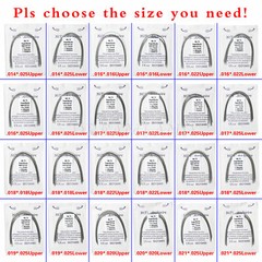 10Packs Alambres de arco rectangular Niti superelásticos de ortodoncia dental