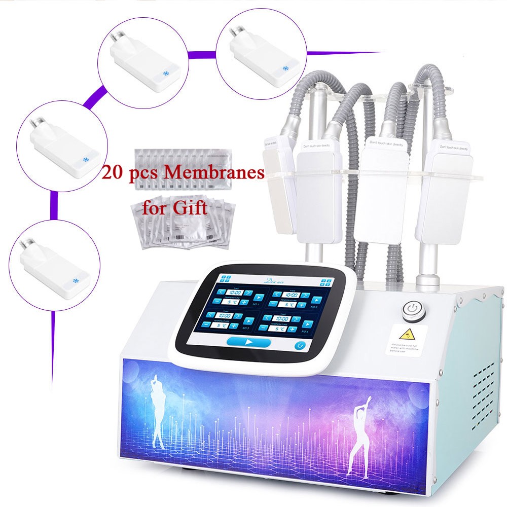 MyChway 4 Pads Cold Freezing Cool Therapy Freezing Body Massager Beauty Machine