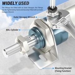 Male Straight 1/4 Inch Tube OD x 1/8 Inch NPT Thread Push to Connect Fittings…