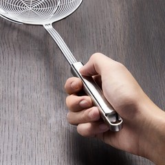 Eisinly Strainer Skimmer Spoon for Cooking and Frying, 6.3 Inches, Silver