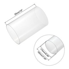 Acrylic Pipe Clear Rigid Round Tube 175mm ID 180mm OD 10″