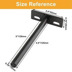 Cionyce 4 Pcs 5 Inch Heavy Duty Floating Shelf Bracket Black