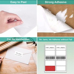 1000 Labels 4″x2″ Blank Address Shipping Labels Self Adhesive 10 up/sheet