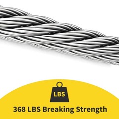 Corrosion Resistant 328FT Stainless Steel Cable for Hanging Plants and Lights