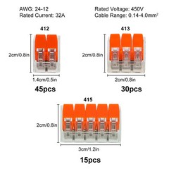 Quick-connect Rod Wire Connector For Wago 221 Lever Nuts- 2/3/5 Terminal XX