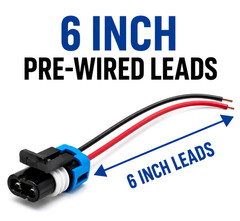 2X – Delphi Metri Type 2-Pin Blue Female Connector Pigtail Chevrolet GMC Buick