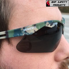 (6 PAIR) KLEENGUARD NEMESIS SAFETY GLASSES CAMO FRAME SMOKE ANTI-FOG LENS 22609