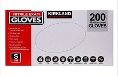 Kirkland Signature Nitrile Exam Powder-Free Exam Gloves – Small – 400 Count