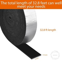 Pipe Insulation Wrap – 2″ Wide X 33 Ft Outdoor Pipe Foam Insulation Tape Self Ad
