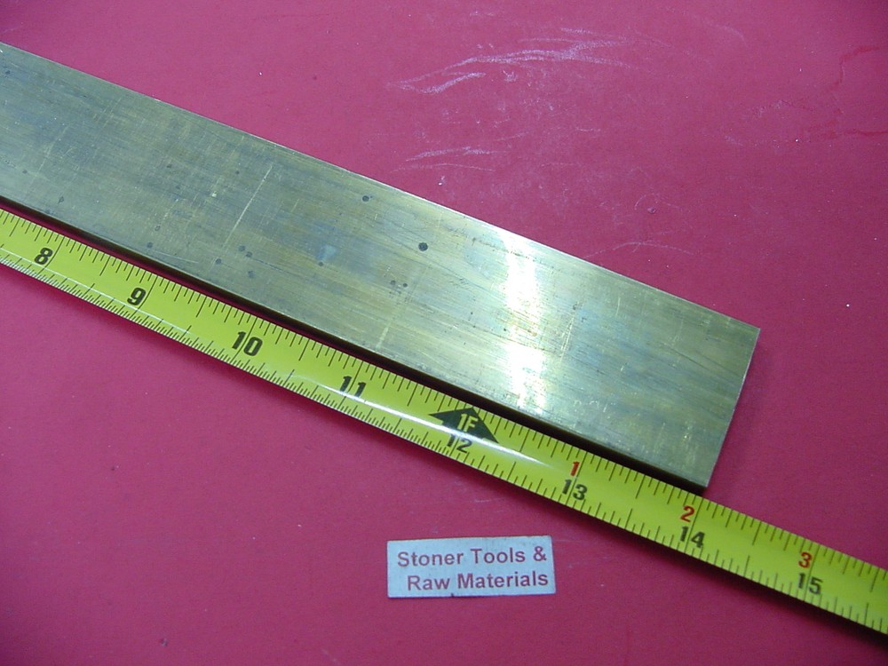 1/8″ x 1-1/2″ C360 BRASS FLAT BAR 14″ long Solid .125″ Mill Bar Stock H02 New
