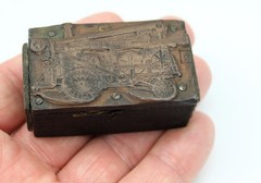 LETTERPRESS PRINTING BLOCK KEYSTONE DRILLER CO. WELL DRILLER BEAVER FALLS, PA