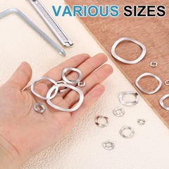 20pcs, 0.83″x0.63″x0.01″ 304 Stainless Steel Wave Spring Washer
