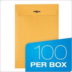 100 Pcs CLASP ENVELOPES 6×9 28lb Kraft Shipping Mailing Gummed Business Manila