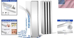 5 Pack Neodymium Magnets – Super Strong 18 lb Pull, Adhesive Backing Strips