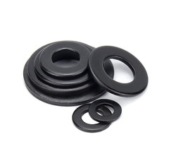 Black Carbon steel 8.8 grade Flat Washers M2 M2.5 M3 M4 M5 M6 M8 M10 M12 M14-M30