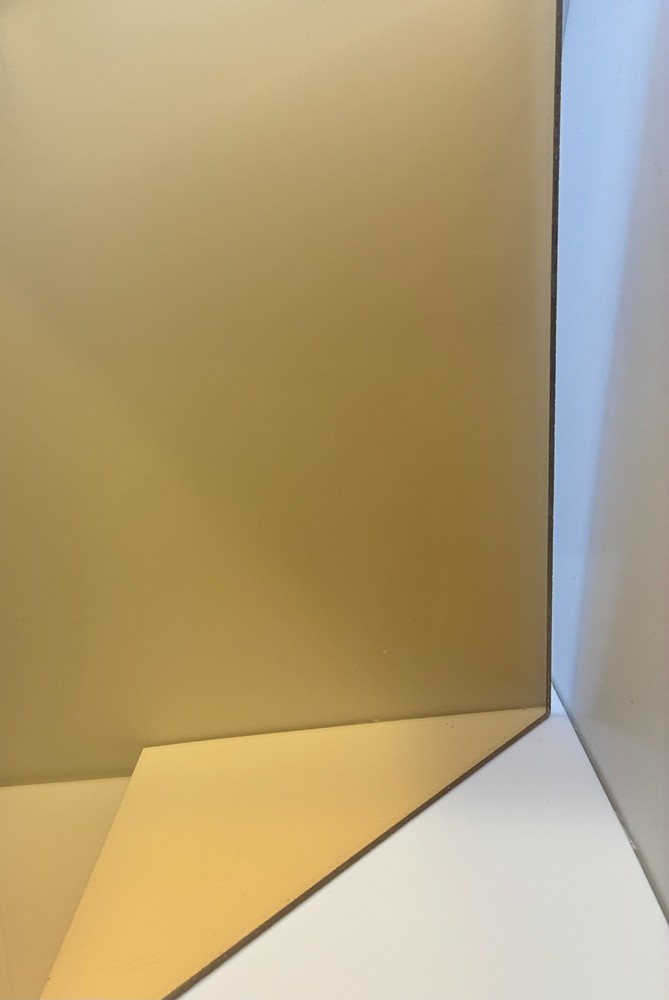 Acrylic Plexiglass Plastic Sheet – 1/8″ Thick – Gold Mirror #1300 – 24″ x 48″