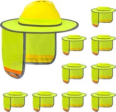 EvridWear Hard Hat Sun Shade Full Brim with Reflective Stripe Neck Protection