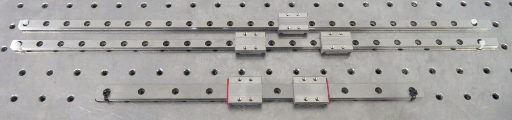 C191605 Lot 3 Schneeberger MN9/MN14 Linear Bearing Slide Rails 290mm/465mm