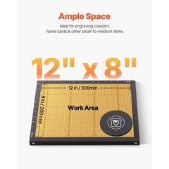 Uimoso 45W CO2 Laser Engraving Machine with 12 x 8 in Work Area