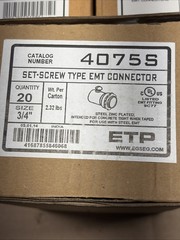 NEW! [Qty-60!] EGS 4075S 3/4” ETP Set-Screw EMT Couplings _FAST SHIPPING!