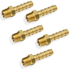 10 x 1/4(6mm) In Hose Barb to 1/8 Inch Male Thread Fitting, Brass Connector