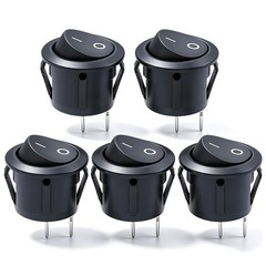 Mxuteuk 3Pcs Waterproof Momentary Rocker Switch (On)/Off/(On), DC 12V 10A Toggle
