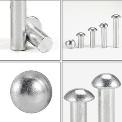Solid Aluminium Dome Head Round Rivets DIN 660 2mm 2.5mm 3mm 4mm 5mm 6mm 8mm