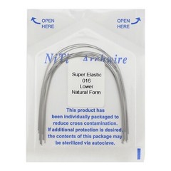 100pcs Orthodontic Arch Wire Niti Round Rectangular Super Elastic Natural Arcos