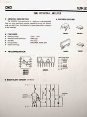 NJM4565V-TE1 JRC Dual Op-Amp High Gain- Low Noise Qty-4 See-Data Sheets”