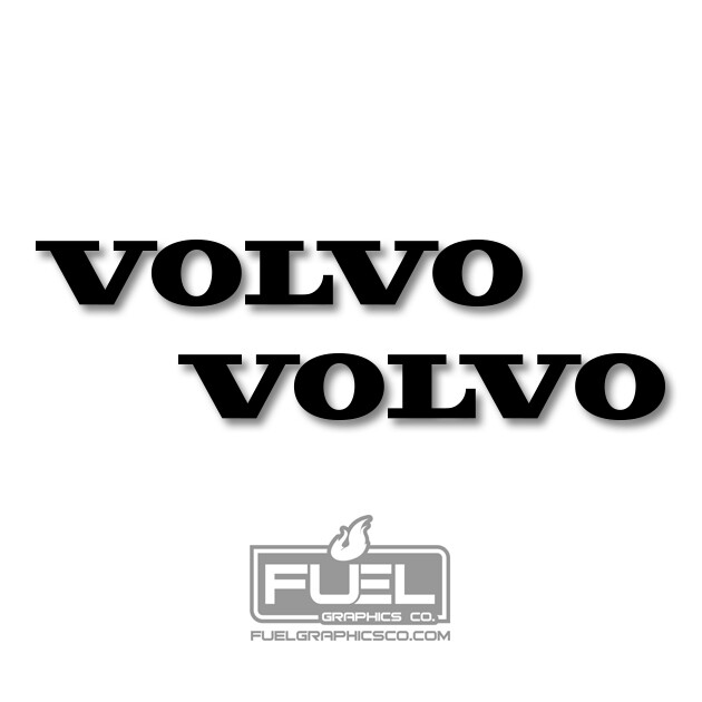 Volvo Premium Vinyl Decal 2 Pack – Black – Construction, Agriculture, Automobile