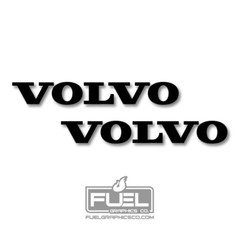Volvo Premium Vinyl Decal 2 Pack – Black – Construction, Agriculture, Automobile